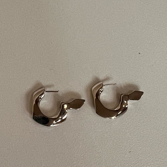 NWT Silver Tone Hoop Earrings - Picture 5 of 5